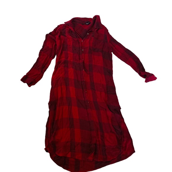 Dear John Tops - Dear John Flannel Tunic/Shirt Dress